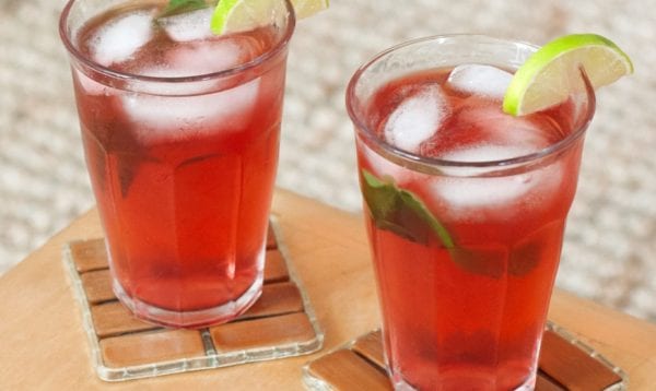 raspberry balsamic shrub cocktail